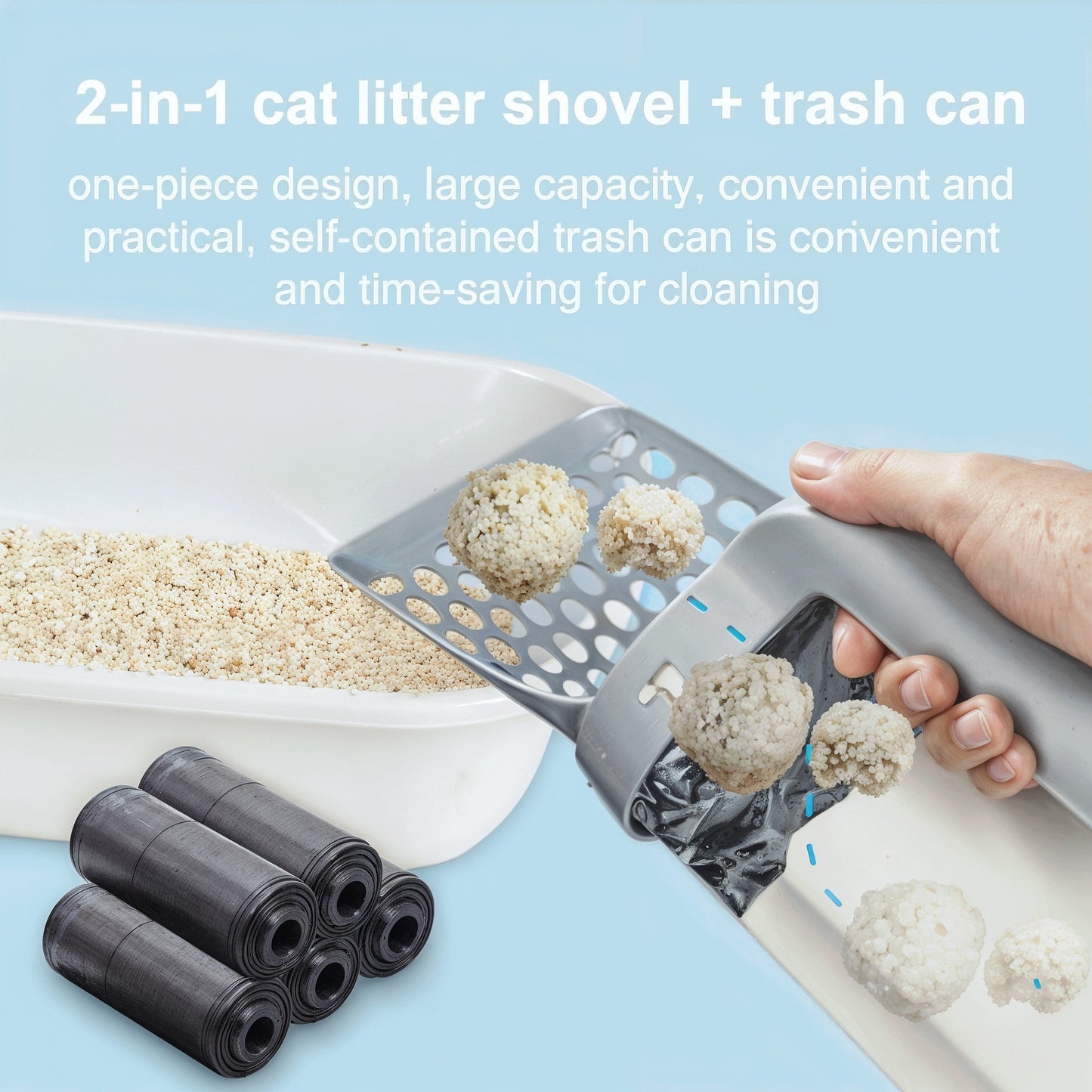 2 in 1 Cat Litter Scooper